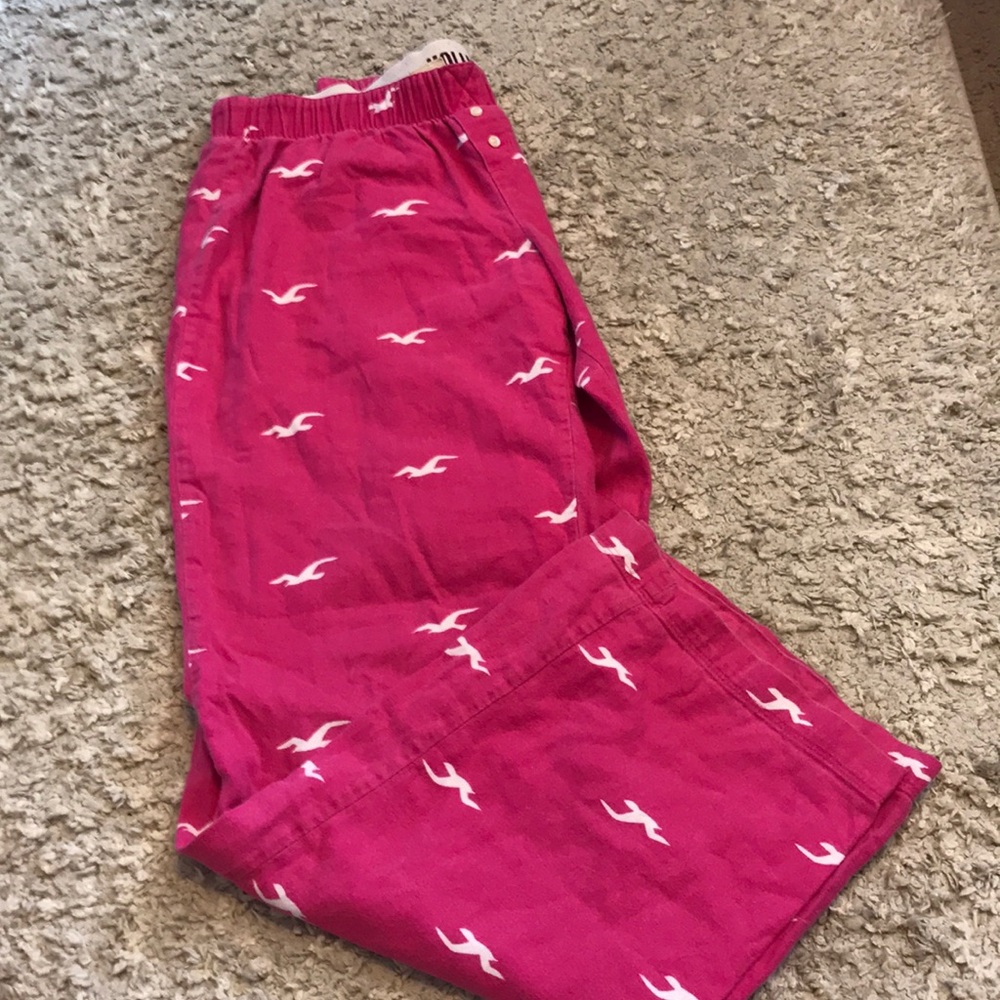 Hollister Seagull Logo Pink Lounge  Pajama Pants